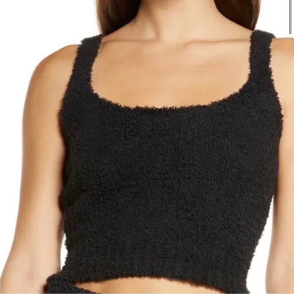 Skims Black Cozy Knit Tank top
